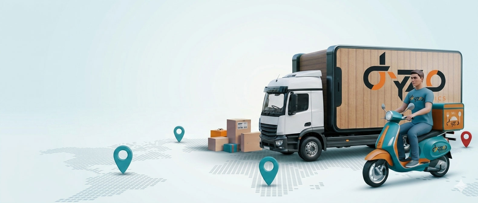 Logistics network and shipping routes